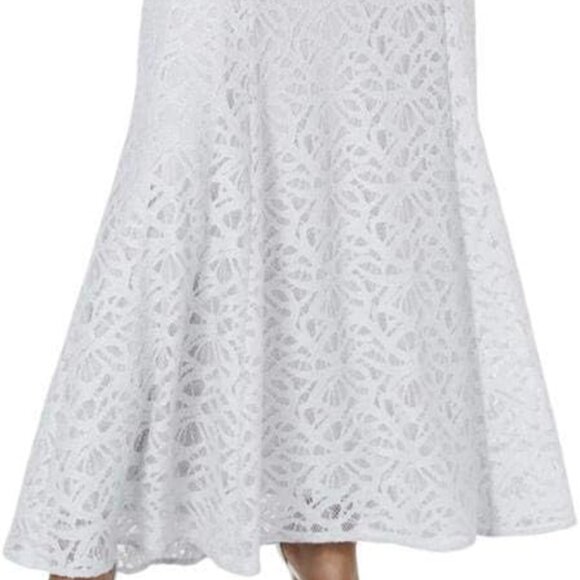 NWT $188 ON TAG Authentic Tahari ASL Cold-Shoulder Lace Gown 14 L Large 14W - Picture 4 of 4